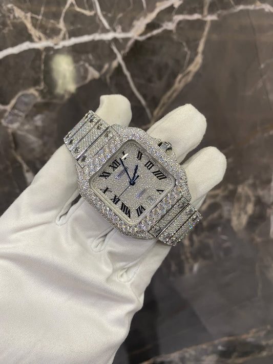 Montre Cartier Santos - Ice Roman By NCCO