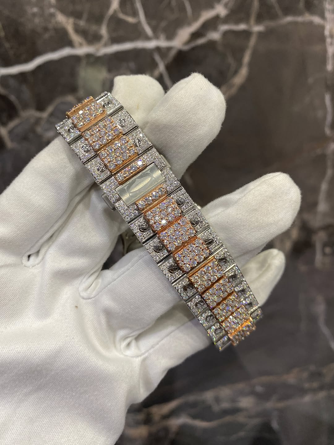 Montre Cartier Santos – Or Rose & Argent By NCCO