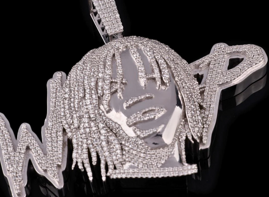 Pendentif Or Blanc 18K - “Wopp Face” By NCCO