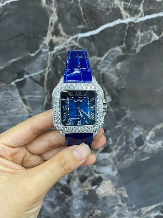 Montre Cartier Santos - Blue Monarch By NCCO