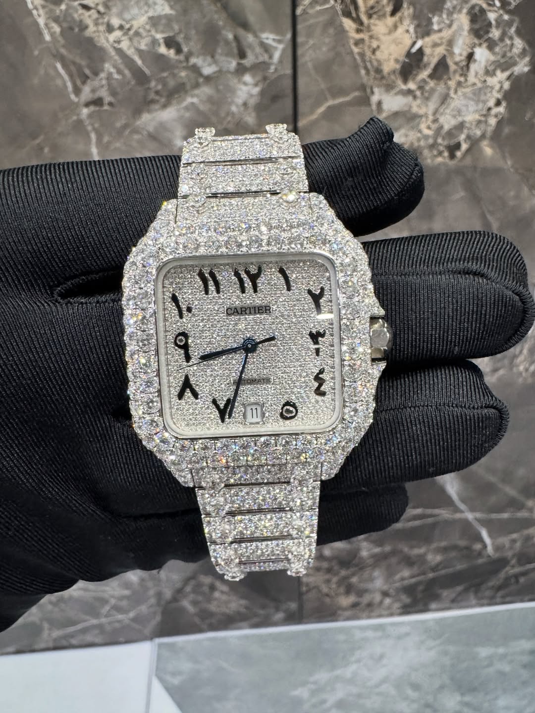 Montre Cartier Santos - Ice Arabic By NCCO
