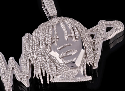 Pendentif Or Blanc 18K - “Wopp Face” By NCCO