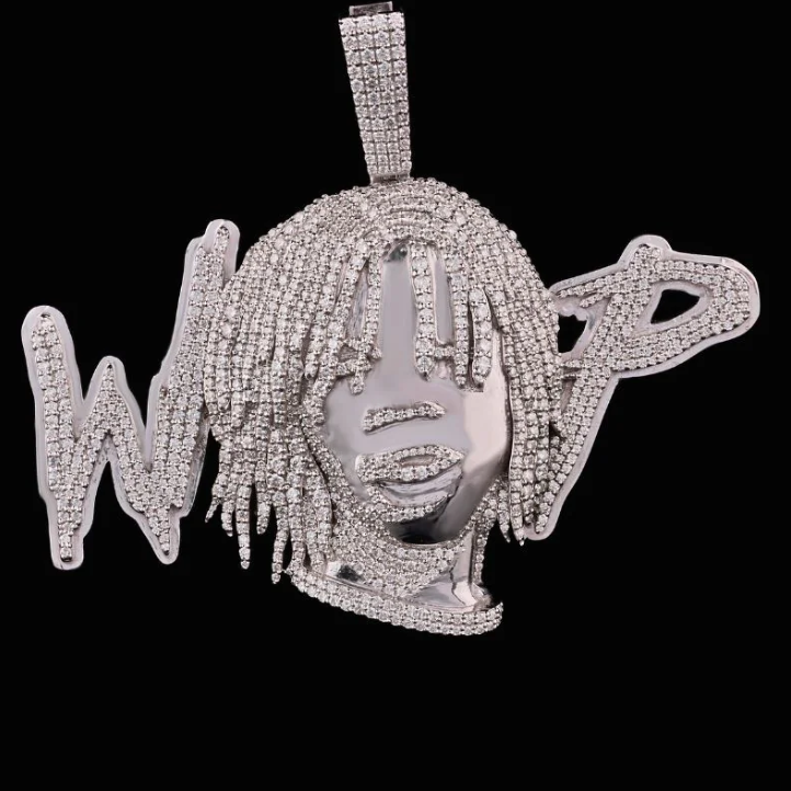 Pendentif Or Blanc 18K - “Wopp Face” By NCCO